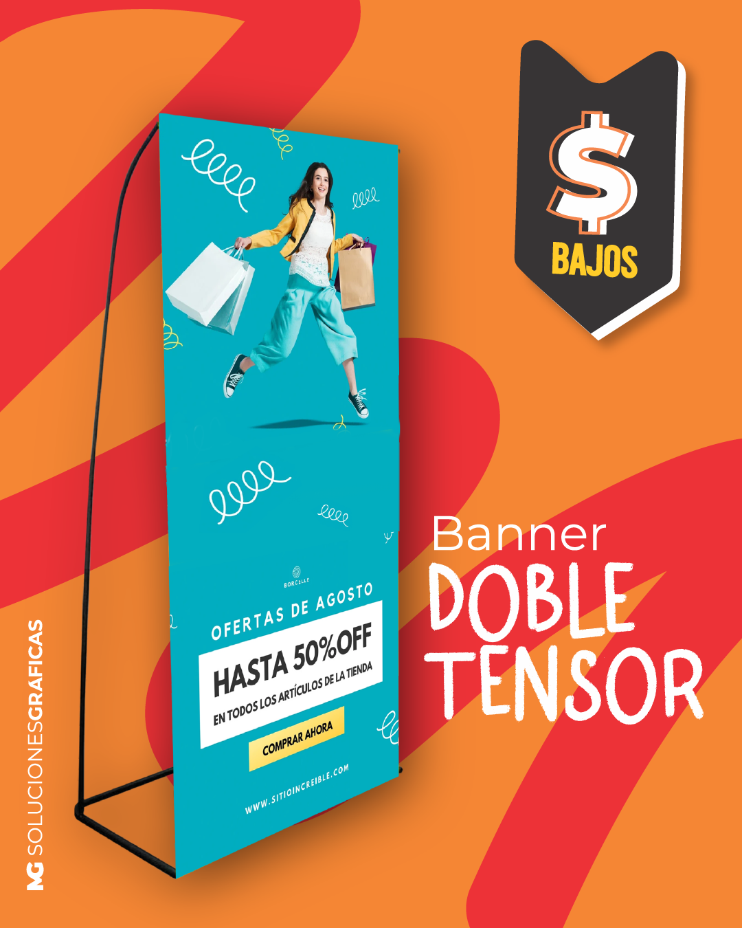 Banner doble tensor 90 x 190 cm