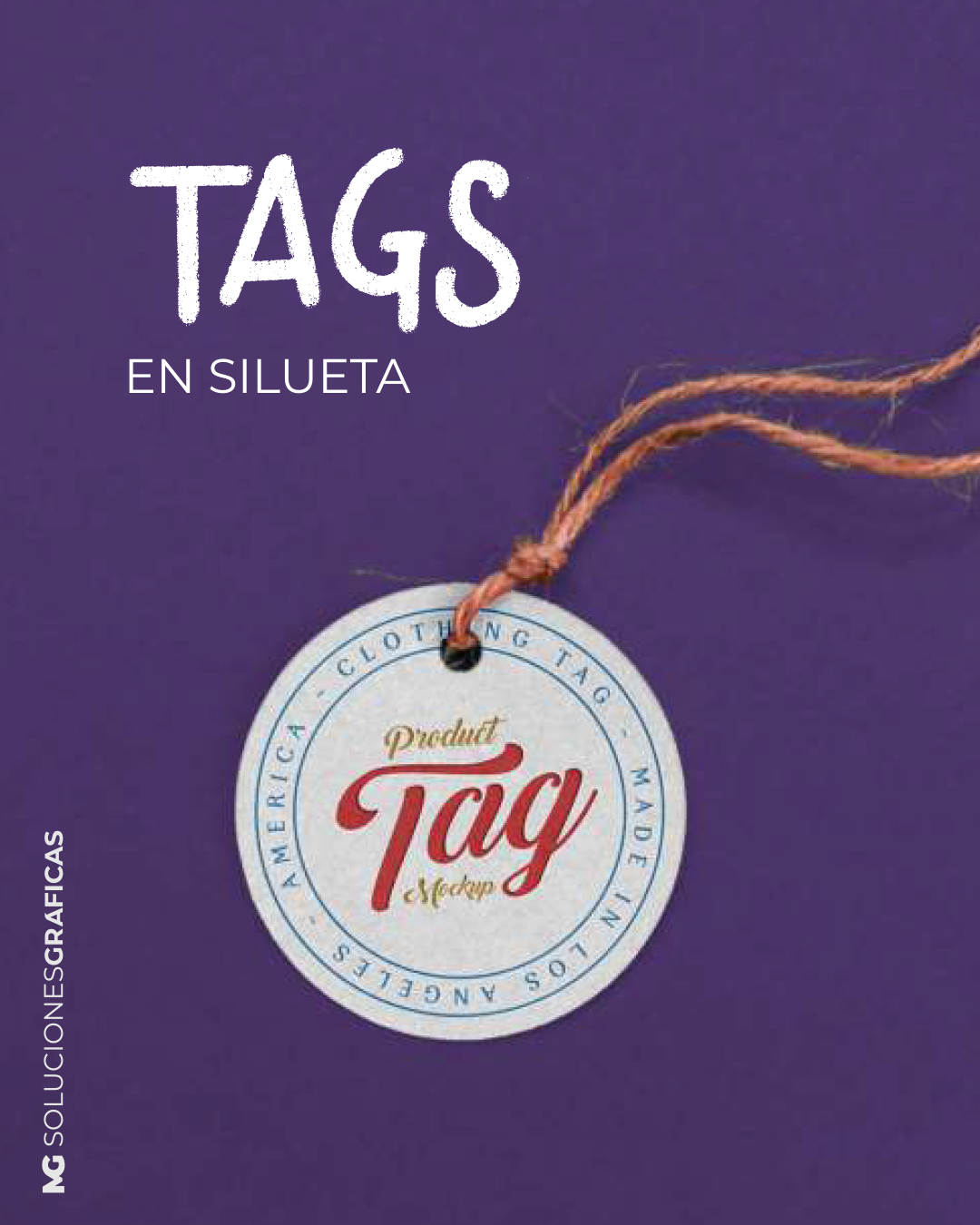 Tags en silueta x 100 u